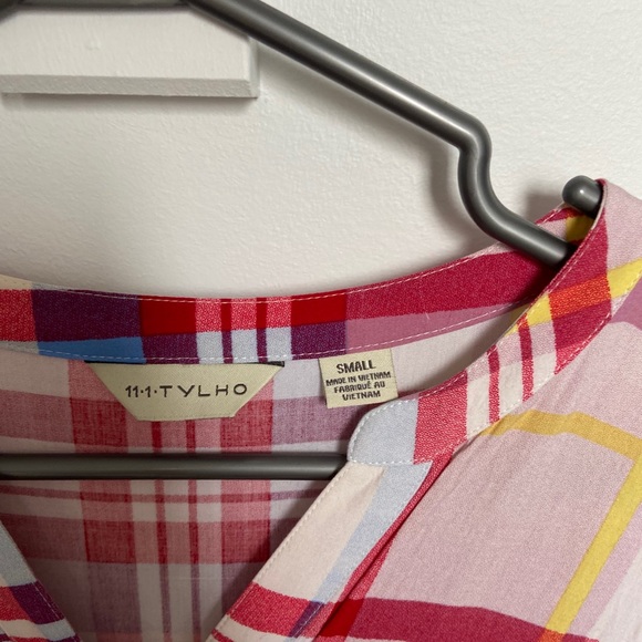 Anthropologie Plaid Button Front Dress - Picture 3 of 4